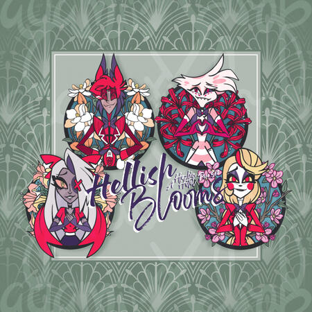Hellish Blooms ~ Enamel Pin Set